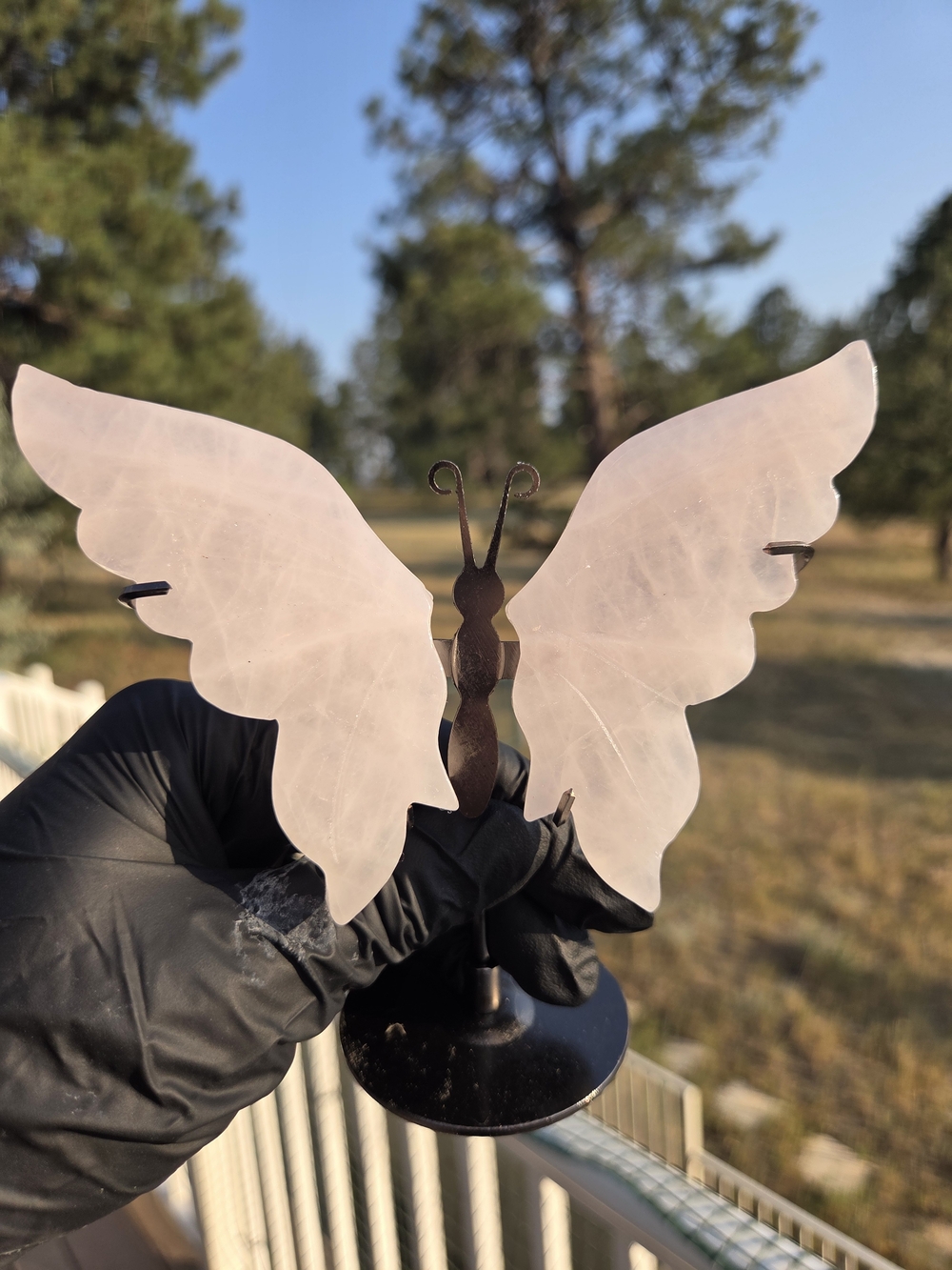 Rose Quartz Butterfly Figurine